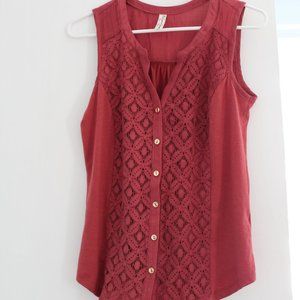 Sleeveless Button Down